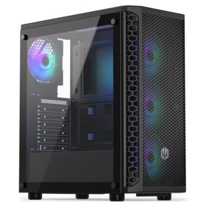 Endorfy Case|ENDORFY|Signum 300 ARGB|MidiTower|Case product features Transparent panel|Not included|ATX|MicroATX|MiniITX|Colour Black|EY2A006
