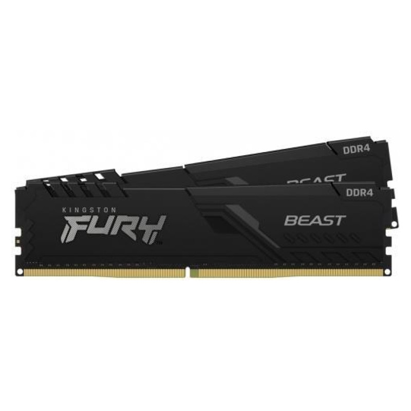 Kingston DRAM 32GB 3200MT/s DDR4 CL16 DIMM (Kit of 2) 1Gx8 FURY Beast Black