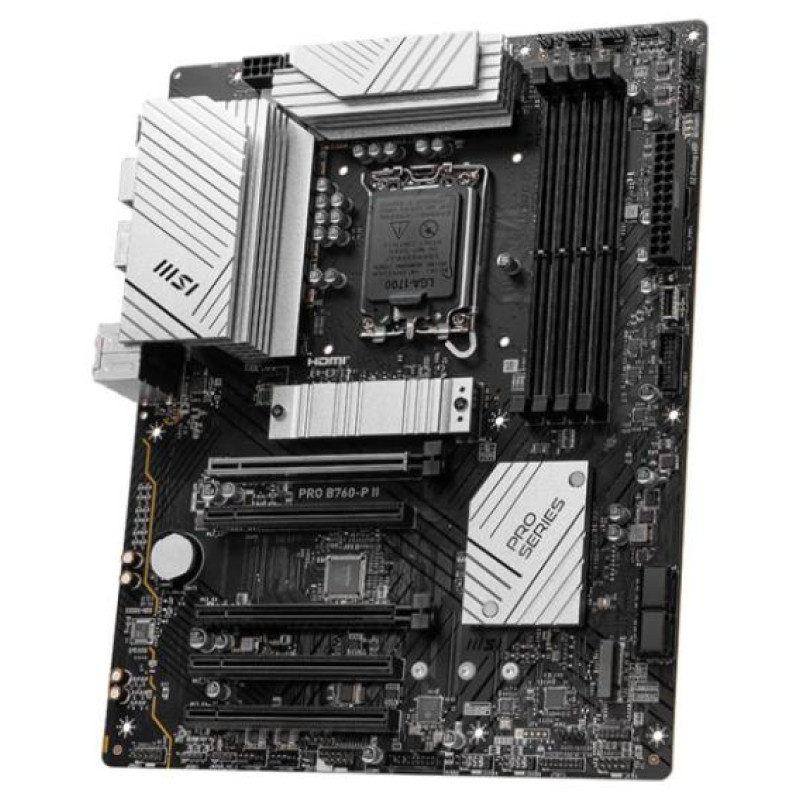 MSI Mainboard|MSI|Intel B760 Express|LGA1700|Memory DDR5|Memory slots 4|5xPCI-Express 5.0 16x|2xM.2|1xHDMI|1xDisplayPort|2xUSB 2.0|2xUSB 3.2|1xUSB-C|1xOptical S/PDIF|1xRJ45|5xAudio port|PROB760-PII