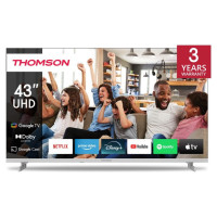 Thomson TV Set|THOMSON|43"|4K/Smart|QLED|3840x2160|Google TV|White|43UG4S14W