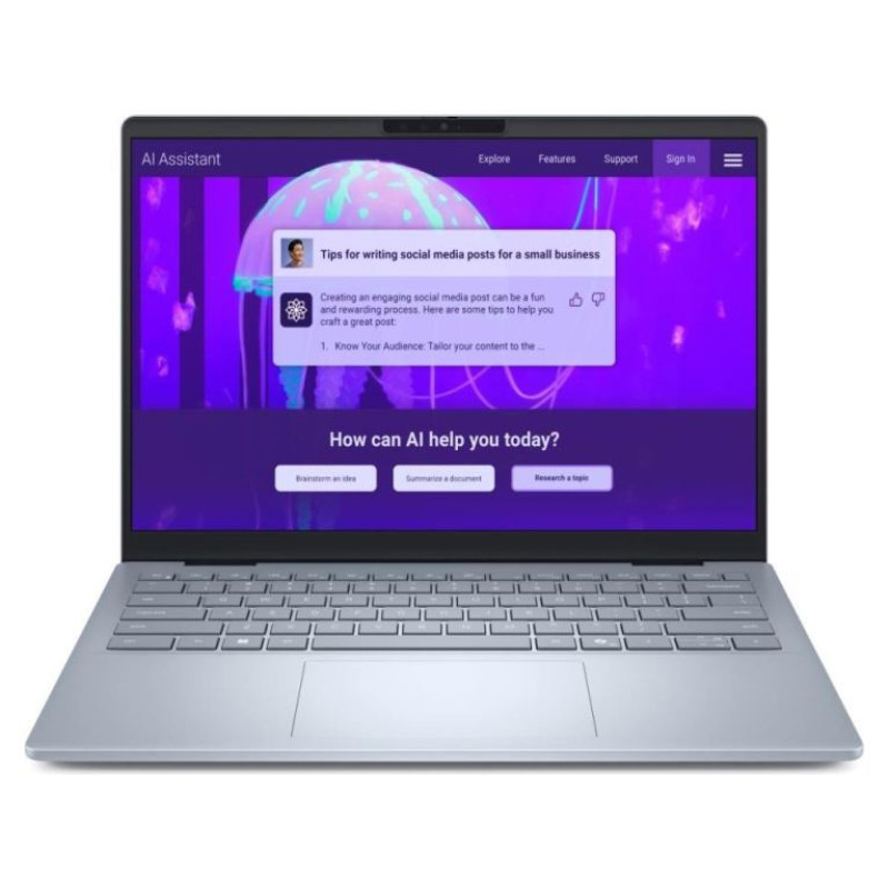 Dell Notebook|DELL|14 Plus DB14250|CPU  Core Ultra|u7-256V|2200 MHz|14"|2560x1600|RAM 16GB|LPDDR5x|8533 MHz|SSD 512GB|Intel Arc Graphics|Integrated|ENG|Windows 11 Pro|Ice Blue|1.55 kg|DB14250_LNL_208