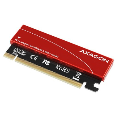Axagon PCEM2-S PCI-E 3.0 16x - M.2 SSD NVMe, up to 80mm SSD, low profile, cooler