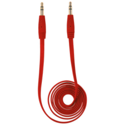 Trust Audio kabelis Trust Flat 1m Red 3.5mm - 3.5mm