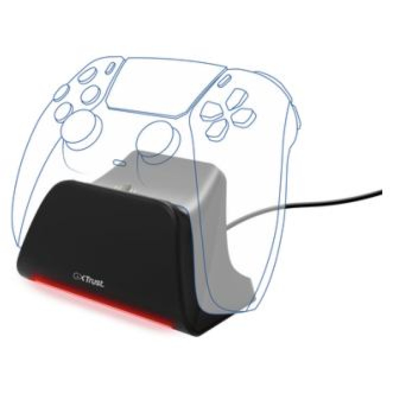 Trust Uzlādes stacija Trust GXT255W PS5 Black