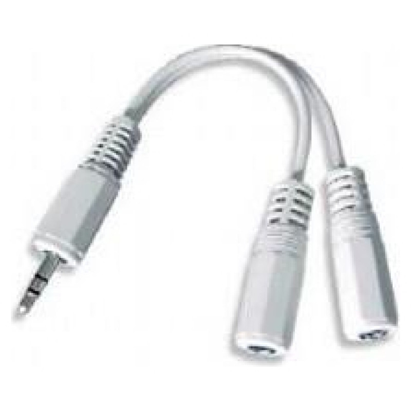 Gembird CABLE AUDIO SPLITTER 3.5MM/10CM WHITE CCA-415W GEMBIRD