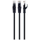 Gembird PATCH CABLE CAT6 UTP 1M/BLACK PP6U-1M/BK GEMBIRD