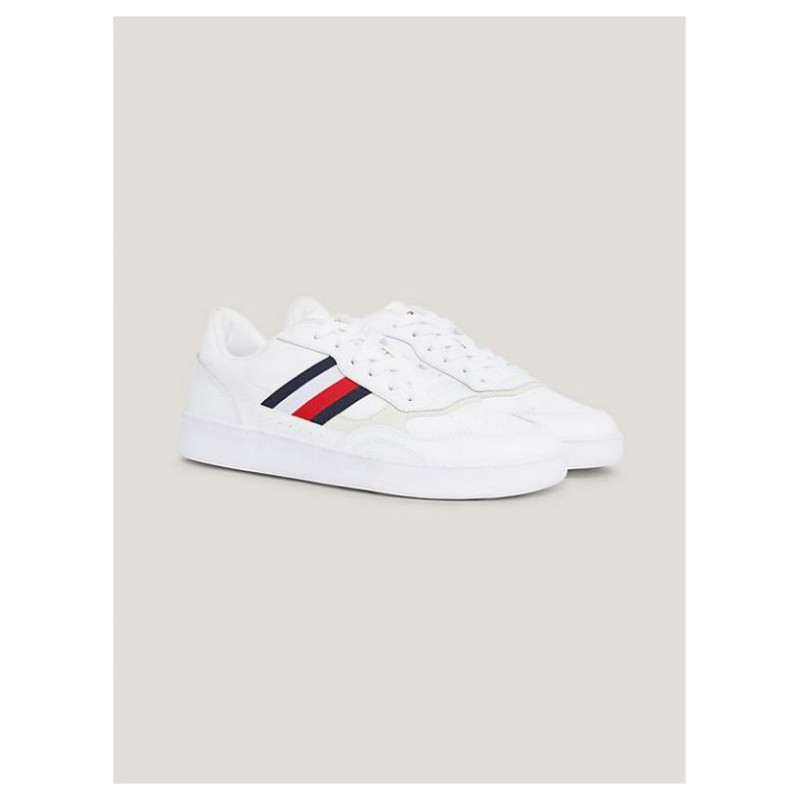 Tommy Hilfiger Court Cupsole Retro Lth Stripes M FM0FM04828YBS shoes (46)