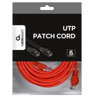 Gembird PATCH CABLE CAT6 UTP 5M/RED PP6U-5M/R GEMBIRD