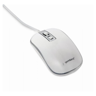 Gembird MOUSE USB OPTICAL WHITE/SILVER/MUS-4B-06-WS GEMBIRD