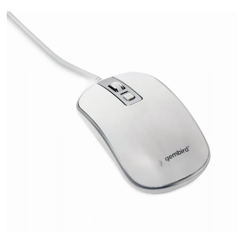 Gembird MOUSE USB OPTICAL WHITE/SILVER/MUS-4B-06-WS GEMBIRD