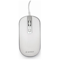 Gembird MOUSE USB OPTICAL WHITE/SILVER/MUS-4B-06-WS GEMBIRD