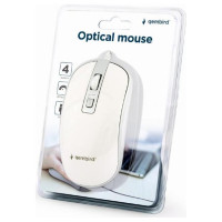Gembird MOUSE USB OPTICAL WHITE/SILVER/MUS-4B-06-WS GEMBIRD