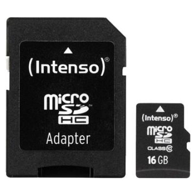 Intenso MEMORY MICRO SDHC 16GB C10/W/ADAPTER 3413470 INTENSO