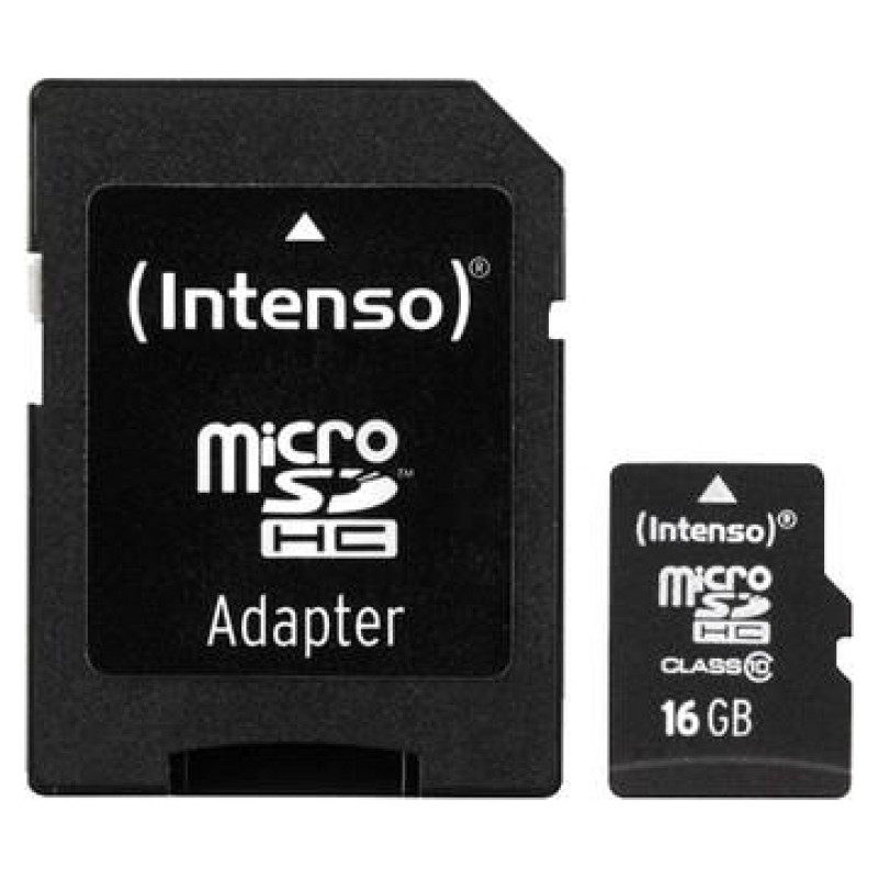 Intenso MEMORY MICRO SDHC 16GB C10/W/ADAPTER 3413470 INTENSO