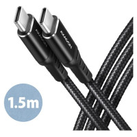 Axagon CABLE USB-C TO USB-C 1.5M 60W/HQ BLACK BUCM-CM15AB AXAGON
