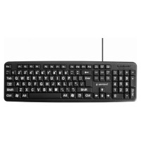 Gembird KEYBOARD STANDART USB ENG BIG/LETT. BLACK KB-US-103 GEMBIRD