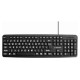 Gembird KEYBOARD STANDART USB ENG BIG/LETT. BLACK KB-US-103 GEMBIRD