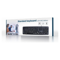 Gembird KEYBOARD STANDART USB ENG BIG/LETT. BLACK KB-US-103 GEMBIRD