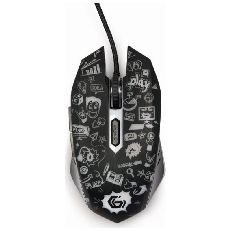 Gembird MOUSE USB OPTICAL BLACK/MUS-6B-GRAFIX-01 GEMBIRD
