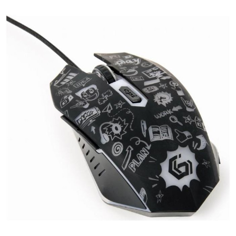 Gembird MOUSE USB OPTICAL BLACK/MUS-6B-GRAFIX-01 GEMBIRD