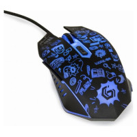 Gembird MOUSE USB OPTICAL BLACK/MUS-6B-GRAFIX-01 GEMBIRD
