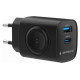 Gembird CHARGER USB 2IN1 20W 2PORT/TA-UC-PDQCW20-01-BK GEMBIRD