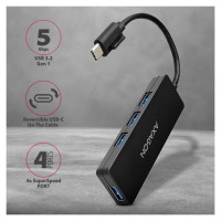 Axagon I/O HUB USB-C 4PORT SLIM/0.14M HUE-G1C AXAGON