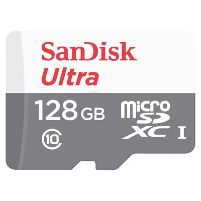 Sandisk Ultra microSDXC 128GB 100MB/s Class 10 UHS-I (4x6 pack size)