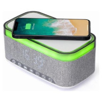 Gembird MOBILE CHARGER WRL&ALARM CLOCK/DAC-SPKBT-QC15-GR GEMBIRD