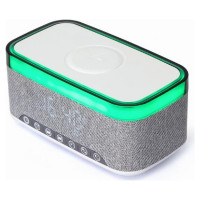 Gembird MOBILE CHARGER WRL&ALARM CLOCK/DAC-SPKBT-QC15-GR GEMBIRD