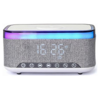 Gembird MOBILE CHARGER WRL&ALARM CLOCK/DAC-SPKBT-QC15-GR GEMBIRD