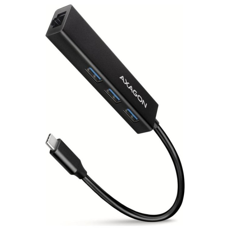 Axagon HMC-GL3A SUPERSPEED USB-C HUB + GIGABIT LAN