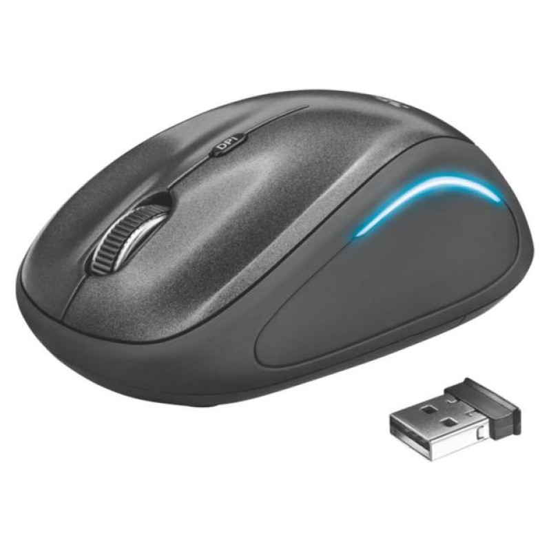 Trust MOUSE USB OPTICAL WRL YVI FX/BLACK 22333 TRUST