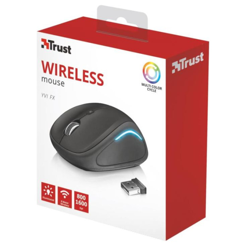 Trust MOUSE USB OPTICAL WRL YVI FX/BLACK 22333 TRUST
