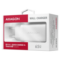 Axagon MOBILE CHARGER WALL USB 65W/GAN 3PORT ACU-DPQ65W AXAGON