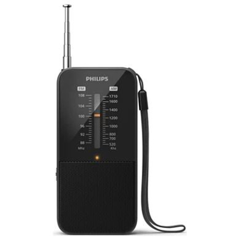 Philips portatīvais kabatas izmēra radio, melns - TAR1509/00