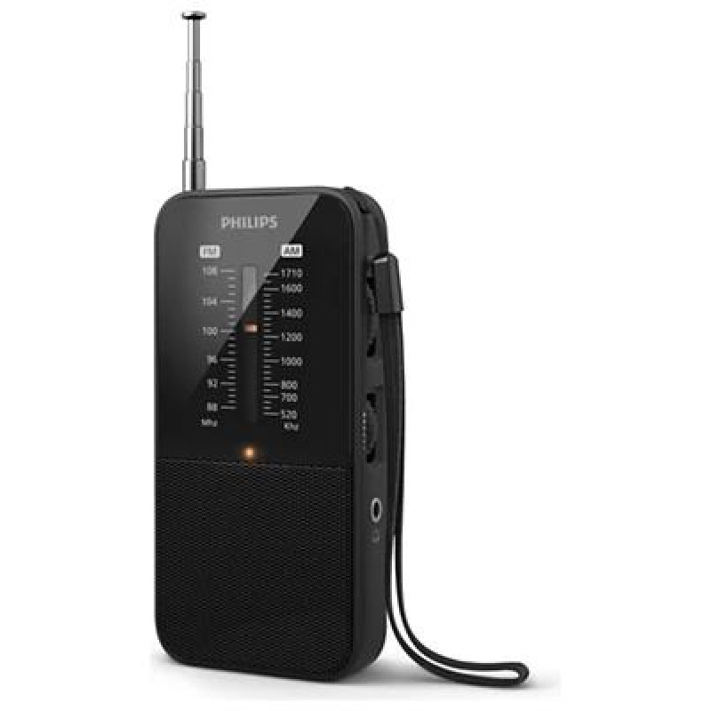 Philips portatīvais kabatas izmēra radio, melns - TAR1509/00