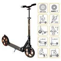Muuwmi Aluminium PRO Scooter skrejritenis 215 mm, oranžs - AU 577