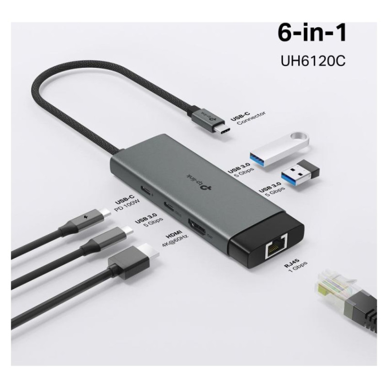 Tp-Link I/O HUB USB-C 6PORT/UH6120C TP-LINK