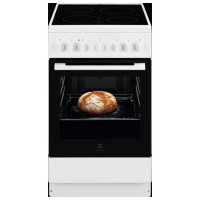 Electrolux 300.sērijas elektriskā plīts ar elektrisko cepeškrāsni, balta, 50cm - LKR500066W