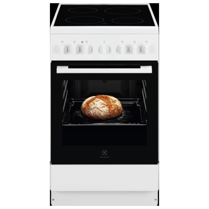 Electrolux 300.sērijas elektriskā plīts ar elektrisko cepe&scaron;krāsni, balta, 50cm - LKR500066W