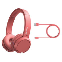 Philips austiņas On-Ear ar Bluetooth, sarkanas - TAH4205RD/00