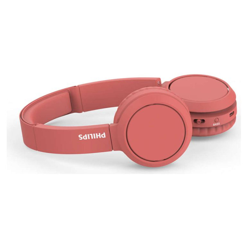 Philips austiņas On-Ear ar Bluetooth, sarkanas - TAH4205RD/00