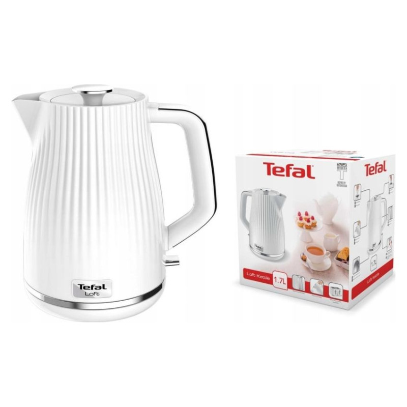 Tefal tējkanna Loft, 1.7l, 2400W, balta - KO2501