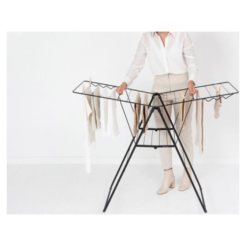 Brabantia HangOn veļas žāvētājs, 20m, Matt Black - 403408