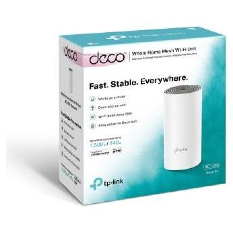Tp-Link Wireless Router|TP-LINK|Wireless Router|1167 Mbps|Mesh|IEEE 802.11ac|LAN \ WAN ports 2|Number of antennas 2|DECOE4(1-PACK)