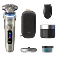 Philips i9000 Prestige Ultra Elektroskuveklis mitrai/sausai skūšanai (lādējams), baltais zelts - XP9403/31