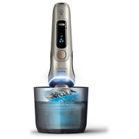 Philips i9000 Prestige Ultra Elektroskuveklis mitrai/sausai skūšanai (lādējams), baltais zelts - XP9403/31