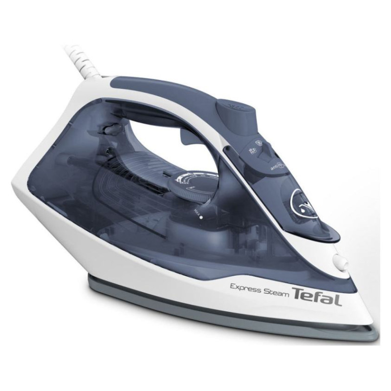 Tefal Express gludeklis, 2400W, zils/balts - FV2837E0
