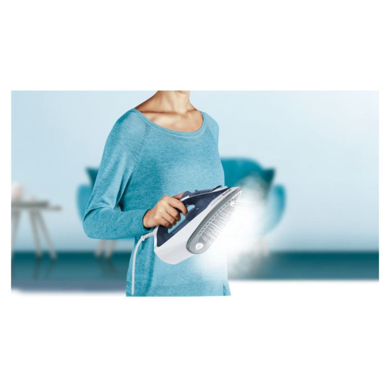 Tefal Express gludeklis, 2400W, zils/balts - FV2837E0